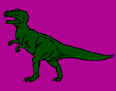 Dibuix Tiranosaurus Rex pintat per elisabeth garcia santods