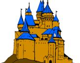 Dibuix Castell medieval pintat per amine