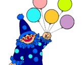 Dibuix Pallasso amb globus pintat per LaFilRu