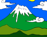 Dibuix Mont Fuji pintat per abril roura