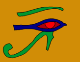 Dibuix Ull Horus pintat per miquel