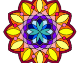 Dibuix Mandala 20 pintat per flor de primavera