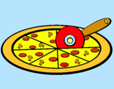 Dibuix Pizza pintat per Josep