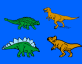 Dibuix Dinosauris de terra pintat per arnau