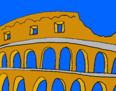 Dibuix Coliseu pintat per barça