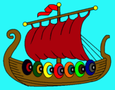 Dibuix Vaixell víking  pintat per ericbf