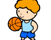 Dibuix Jugador de bàsquet pintat per dalila