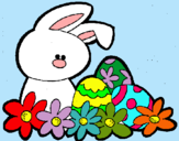 Dibuix Conillet de Pasqua pintat per layla