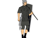 Dibuix Soldat romà  pintat per gerard