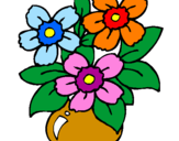 Dibuix Gerro de flors pintat per MELISA
