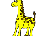 Dibuix Girafa pintat per sira