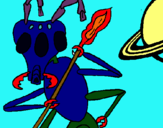 Dibuix Formiga alienigena pintat per oriol