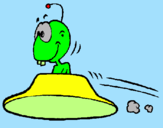 Dibuix Extraterrestre volant pintat per potatoman