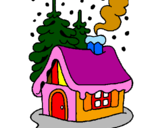 Dibuix Casa en la neu  pintat per NOELIA