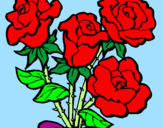 Dibuix Ram de roses pintat per andrea86