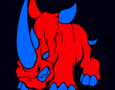 Dibuix Rinoceront II pintat per beki