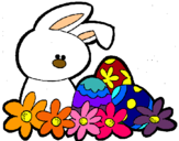 Dibuix Conillet de Pasqua pintat per lili