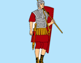Dibuix Soldat romà  pintat per Marcus  Antonius