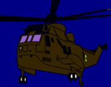 Dibuix Helicòpter al rescat  pintat per marc