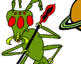 Dibuix Formiga alienigena pintat per trilo