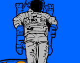 Dibuix Astronauta pintat per axel p.
