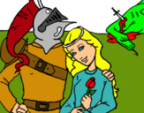 Dibuix Sant Jordi y la princesa pintat per eloy