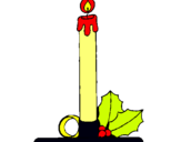 Dibuix Espelma de nadal pintat per jordi lopez