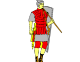 Dibuix Soldat romà  pintat per Martì calvo