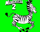 Dibuix Madagascar 2 Marty pintat per tyson e
