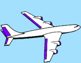 Dibuix Avió pintat per joana