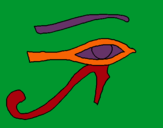 Dibuix Ull Horus pintat per GEMMA