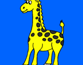 Dibuix Girafa pintat per marc lafuente suñol