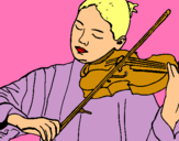 Dibuix Violinista  pintat per BERTA V