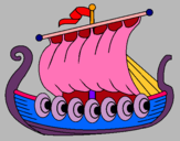 Dibuix Vaixell víking  pintat per Albert11