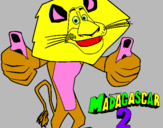 Dibuix Madagascar 2 Alex pintat per berni