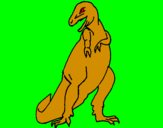 Dibuix Tiranosaurios rex  pintat per lluc