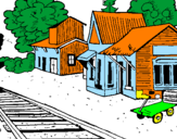 Dibuix Estació de tren pintat per richar