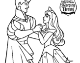 Dibuix Bella durment ballant amb el príncep pintat per alex.brase
