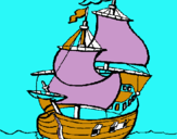 Dibuix Vaixell pintat per joan y andrea