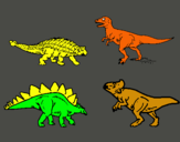 Dibuix Dinosauris de terra pintat per laura     s.