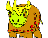 Dibuix Rinoceront  pintat per gerard ferret colomer