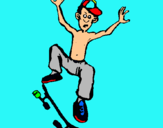 Dibuix Skateboard pintat per david