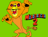 Dibuix Madagascar 2 Alex pintat per ruth