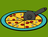 Dibuix Pizza pintat per catalina