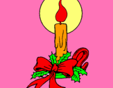 Dibuix Espelma de nadal pintat per Alba