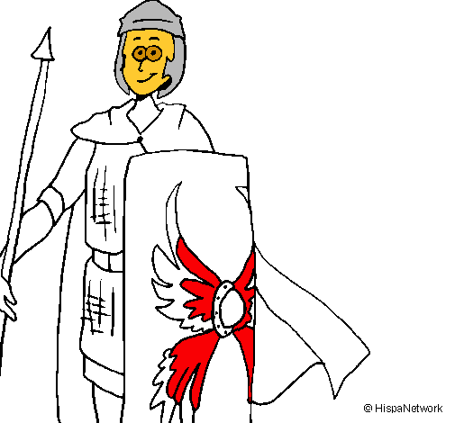 Dibuix Soldat romà II pintat per binod