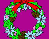 Dibuix Corona de flors nadalenca  pintat per claudia susic grau