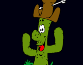 Dibuix Cactus amb barret  pintat per nerea sanchez
