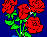 Dibuix Ram de roses pintat per NEREA  