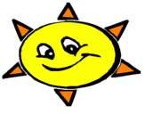 Dibuix Sol somrient pintat per GJGJ